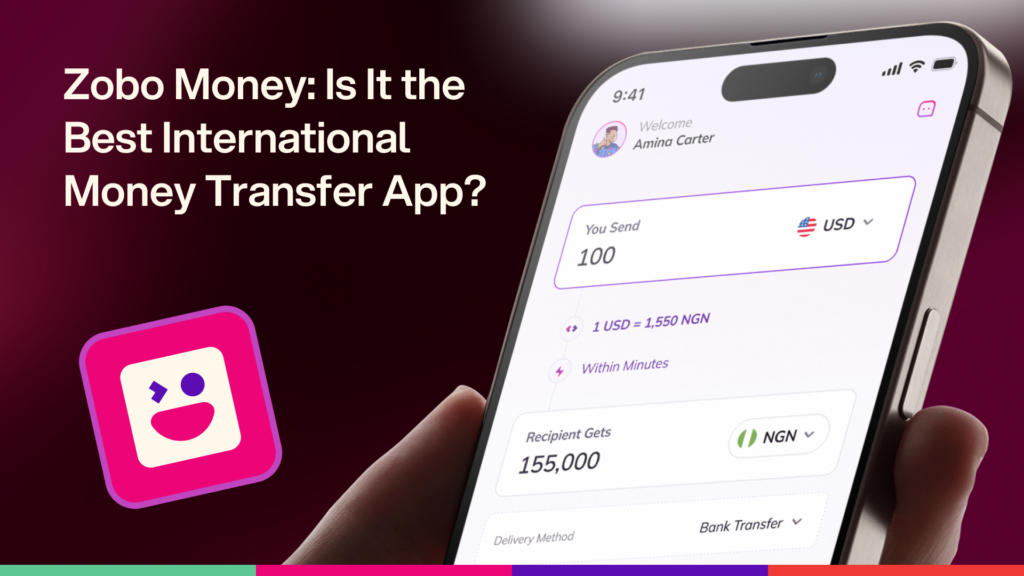Someone using Zobo, the best international money transfer app