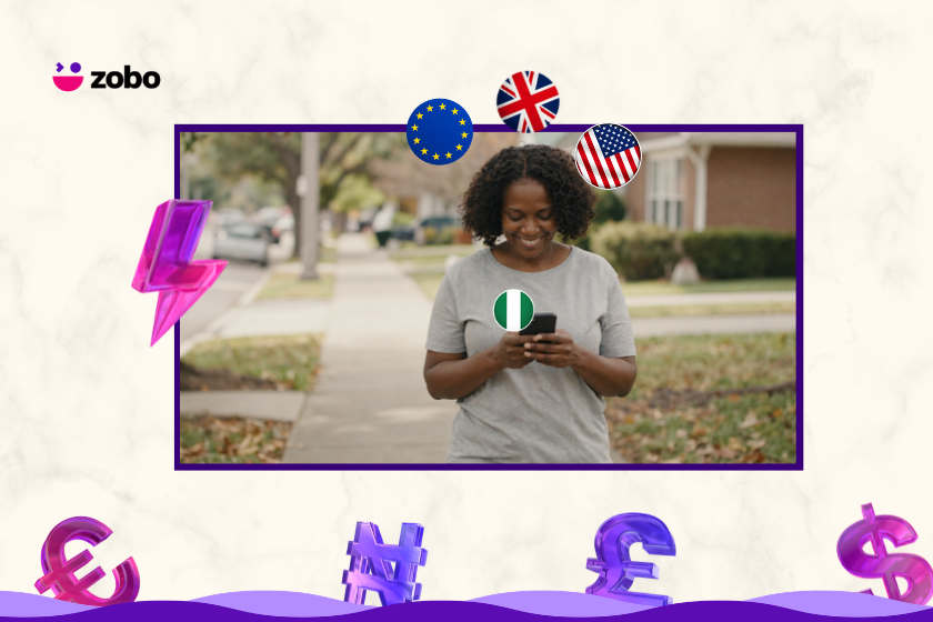 Fastest way to send money to Nigeria from USA, UK and Europe with Zobo