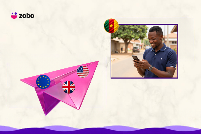 Fastest way to send money to Cameroon from USA, UK and Europe with Zobo